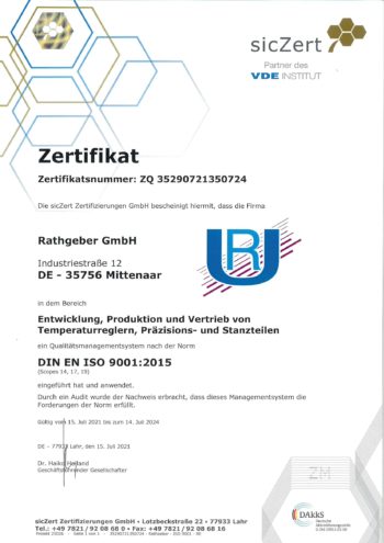ISO9001 ReZert D21 350x495 - Aktuelles / Karriere