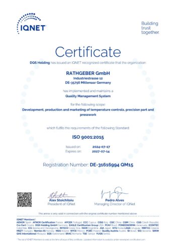 IQNET Certifcat 2024 350x495 - Aktuelles / Karriere